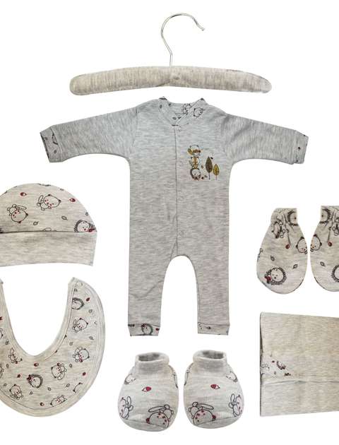 ست 7 تکه لباس نوزادی مادرکر طرح راکون کد M454.3