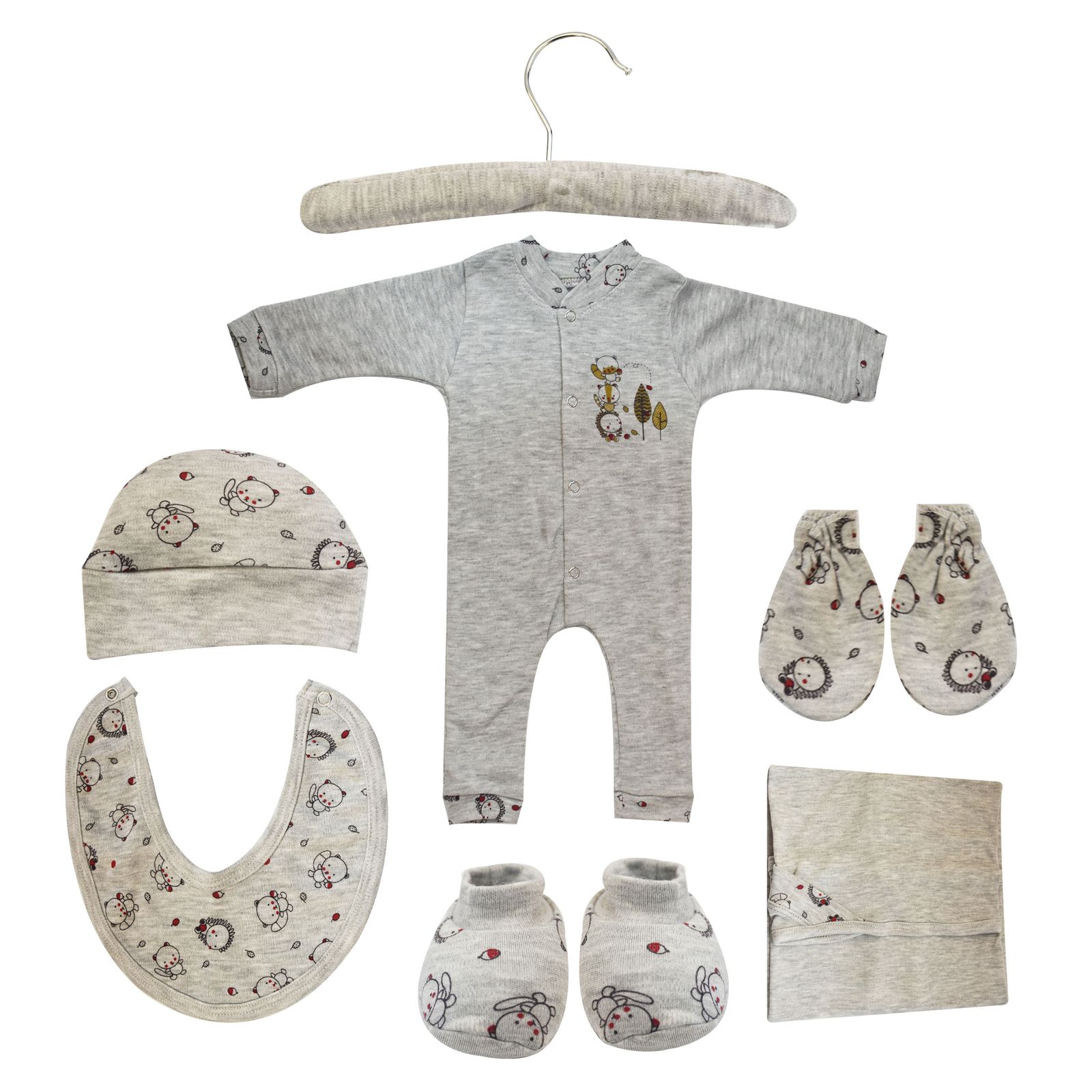 ست 7 تکه لباس نوزادی مادرکر طرح راکون کد M454.3 -  - 9