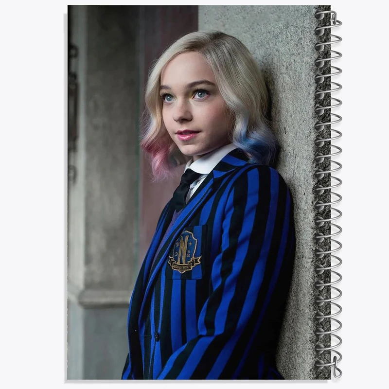 دفتر ژورنال نویسی 50 برگ خندالو مدل نقطه ای طرح ایند ونزدی Wednesday کد 22038