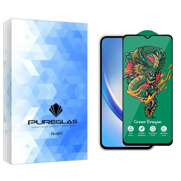 محافظ صفحه نمایش پیور گلس مدل NueGlas Green_Dragon مناسب برای گوشی موبایل سامسونگ Galaxy A34