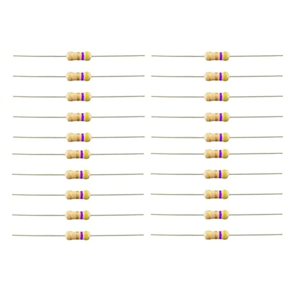 مقاومت 4.7 اهم 1/2 وات مدل 747 بسته 20 عددی