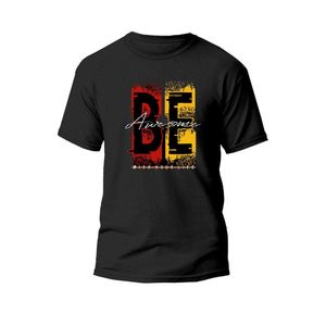 تی‌شرت آستین کوتاه مردانه مدل TN49 طرح نوشته رنگ مشکی