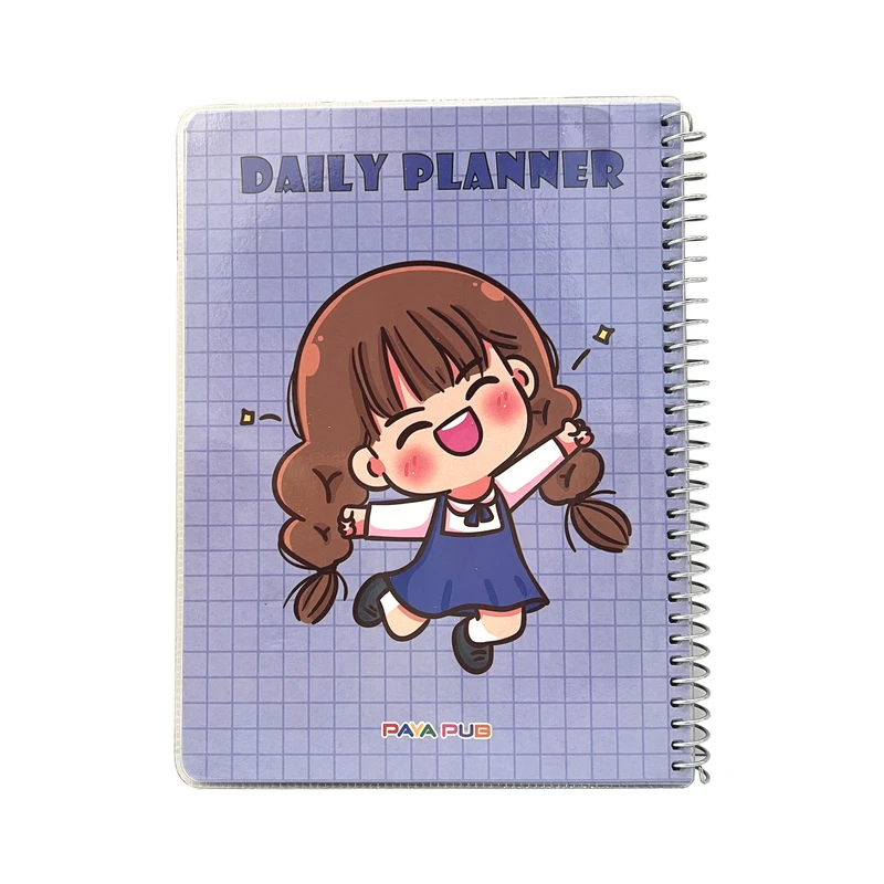 دفترچه برنامه‌ریزی 80 برگ پایاپاب مدل دختر خوشحال