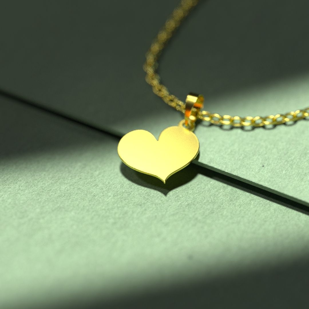 گردنبند طلا 18 عیار زنانه مدوپد مدل قلب کد E3-1-1144 - - 2