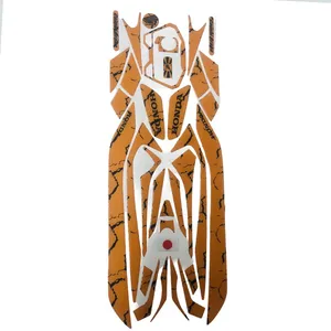 پد برچسب بدنه کامل موتور سیکلت وارون مدل B-10-ORG-BLK مناسب برای هوندا کلیک 150 بسته 33 عددی