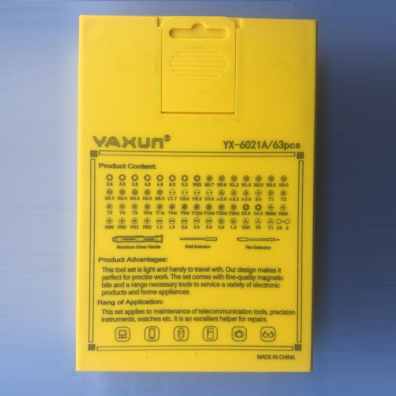 مجموعه 60 عددی سری پیچ گوشتی یاکسون مدل YX-6021A