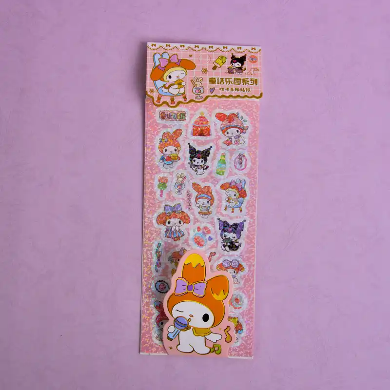 برچسب مدل برش خورده شاین دار طرح ملودی و کرومی بسته 3 عددی