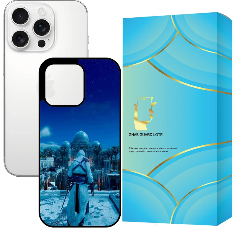 کاور قاب گارد لطفی طرح اساسین کرید مدل GCHP16P مناسب برای گوشی موبایل اپل iPhone 16 Pro