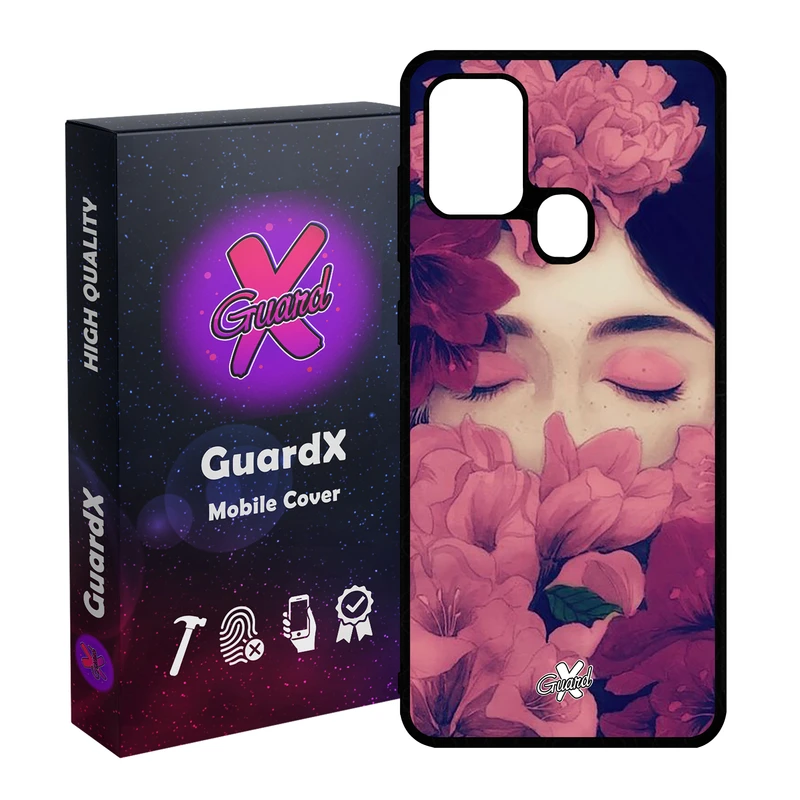 کاور گارد ایکس طرح Girl مدل Glass10027 مناسب برای گوشی موبایل سامسونگ Galaxy A21s