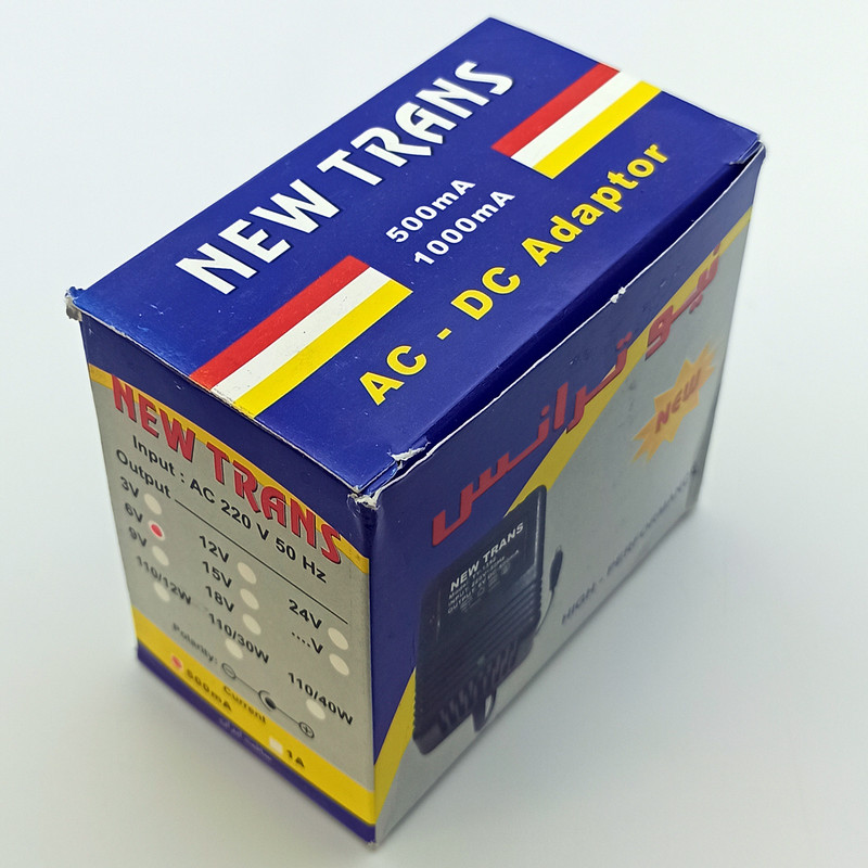 آداپتور 6 ولت 500 میلی آمپر نیوترانس مدل 6500
