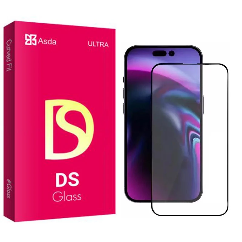  محافظ صفحه نمایش شیشه ای آسدا مدل DS full مناسب برای گوشی موبایل اپل iPhone 14pro