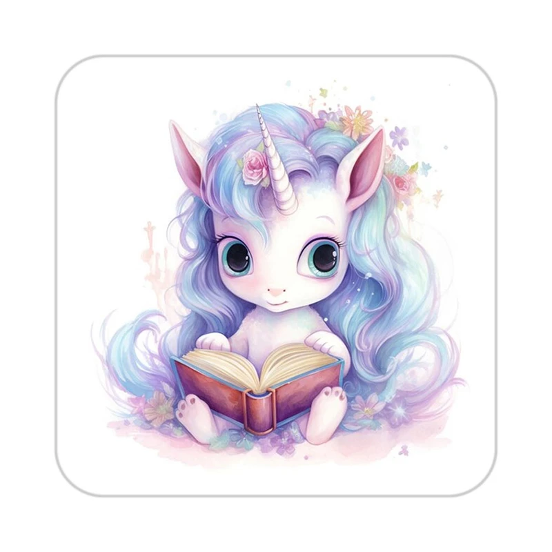 زیر لیوانی کاکتی طرح اسب تک شاخ و یونیکورن مدل mp32717