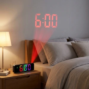 ساعت رومیزی دیجیتال مدل rgb پرژکتور دار کد gh0729