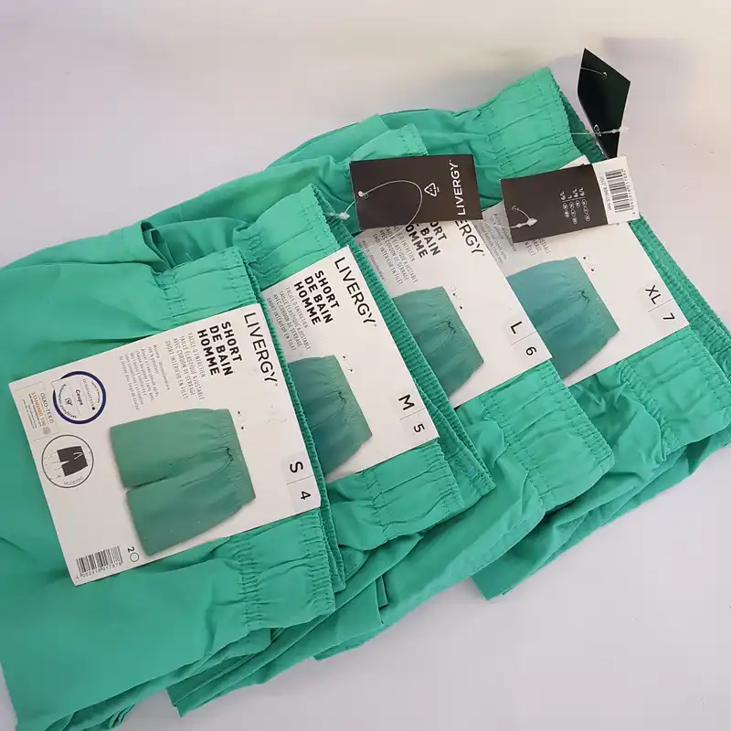 مایو مردانه لیورجی مدل ساحلی کد Simple2023Gr رنگ سبز