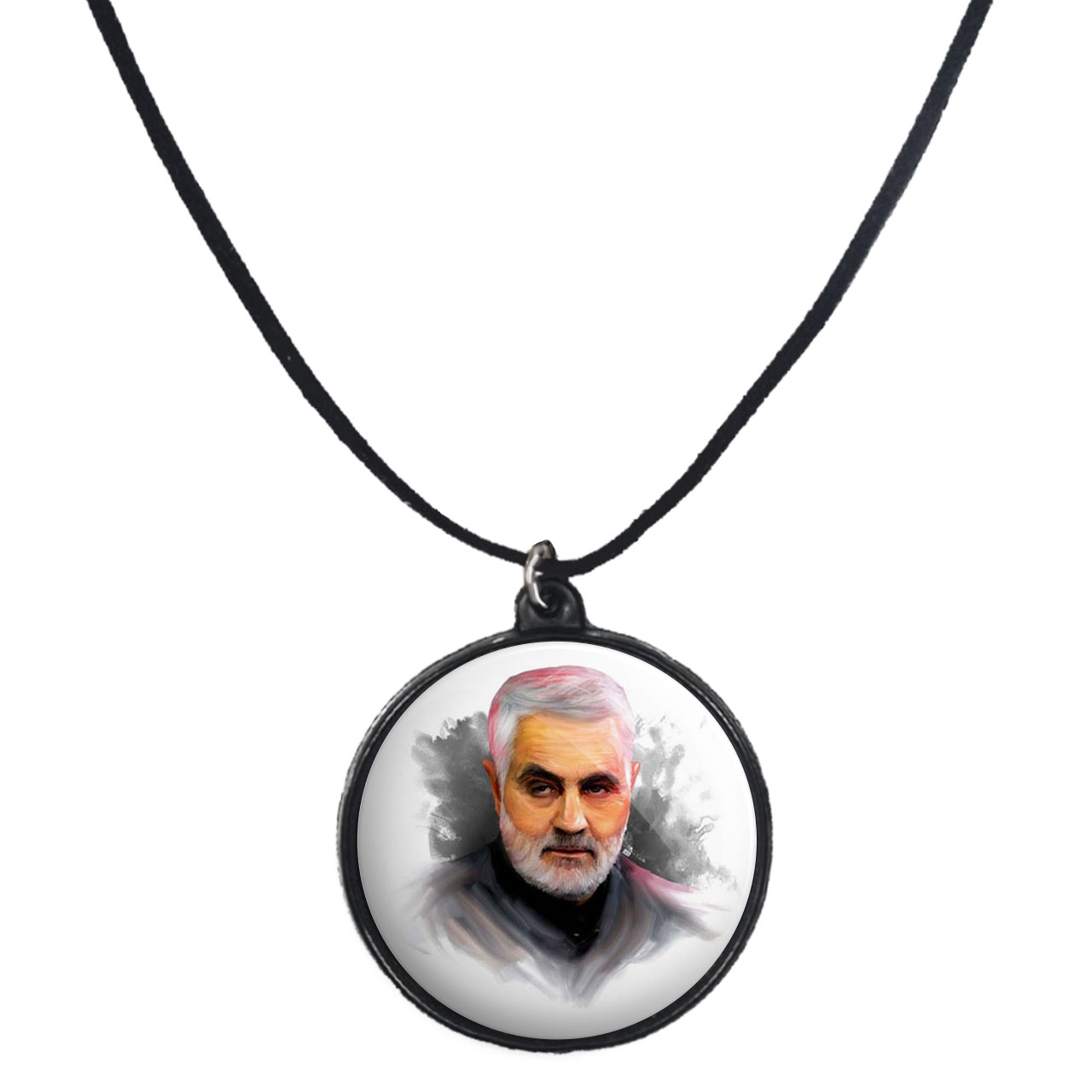 گردنبند پرمانه طرح سردار سلیمانی کد pmb.273مدل دو طرفه