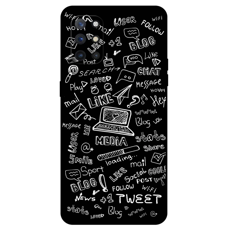 کاور مگافون طرح رسانه های اجتماعی مدل 1898 مناسب برای گوشی موبایل وان پلاس 8T 4G / 5G