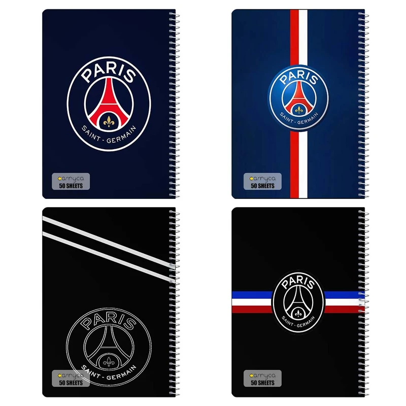 دفتر نقاشي 50 برگ کارنيکا طرح پاری‌سن‌ژرمن Paris Saint Germain کد 19239 مجموعه 4 عددی