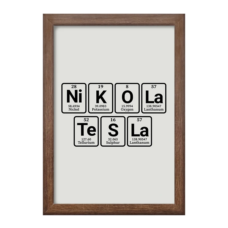 تابلو خندالو طرح نیکولاس تسلا Tesla کد 29496