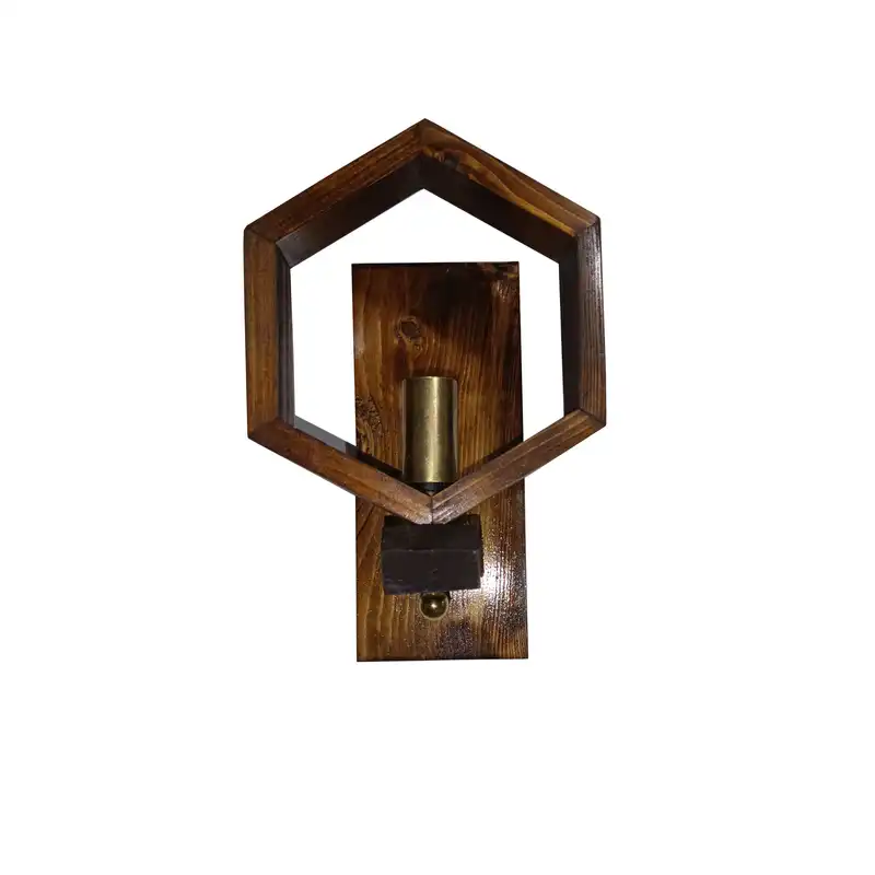 چراغ دیواری مدل شش ضلعی نور