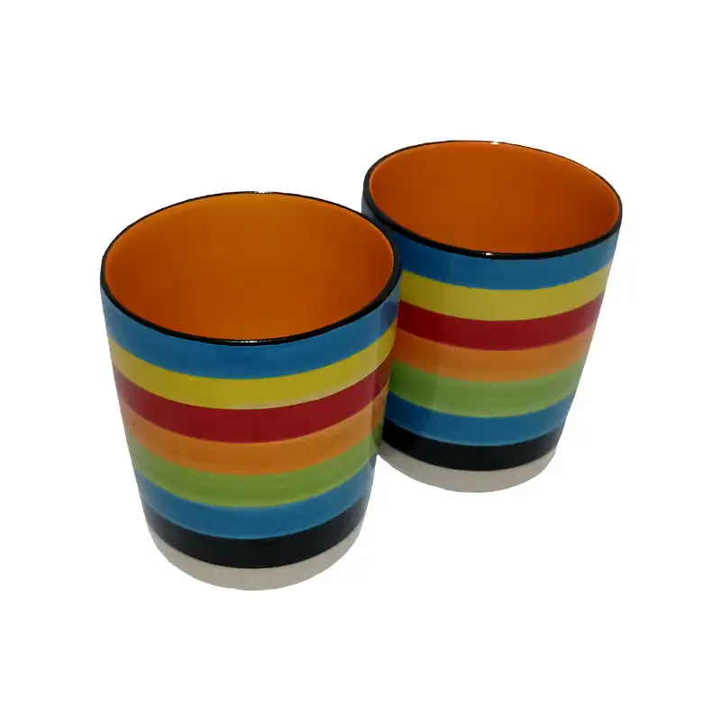 لیوان سرامیکی مدل رنگین کمان کد sd 091 بسته 2 عددی