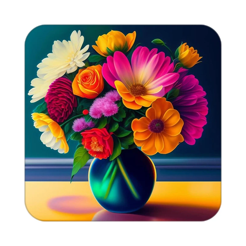 زیر لیوانی کاکتی طرح گل مدل mp18276