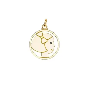 آویز گردنبند طلا 18 عیار زنانه قیراط مدل دختر کد GH5767