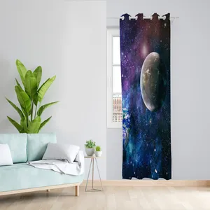 پرده طرح کهکشان مدل مخمل پانچی کد L 469 Z سایز 140x200 سانتی متر