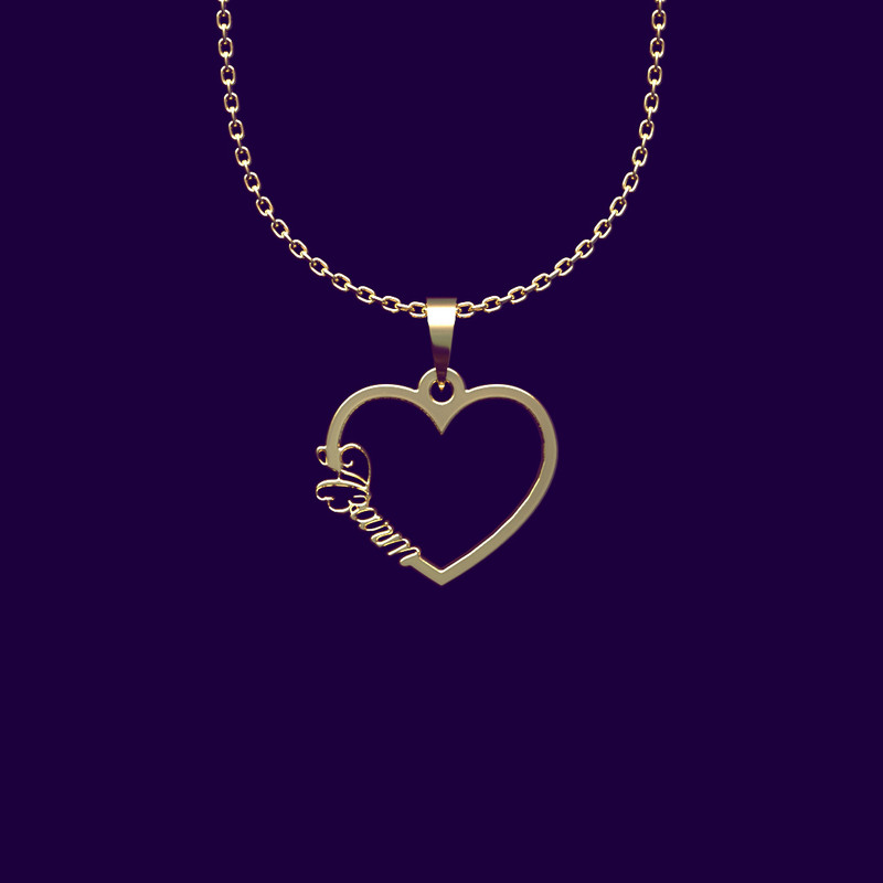 گردنبند طلا 18 عیار زنانه مدوپد مدل اسم Azarm کد WW2-1-1041