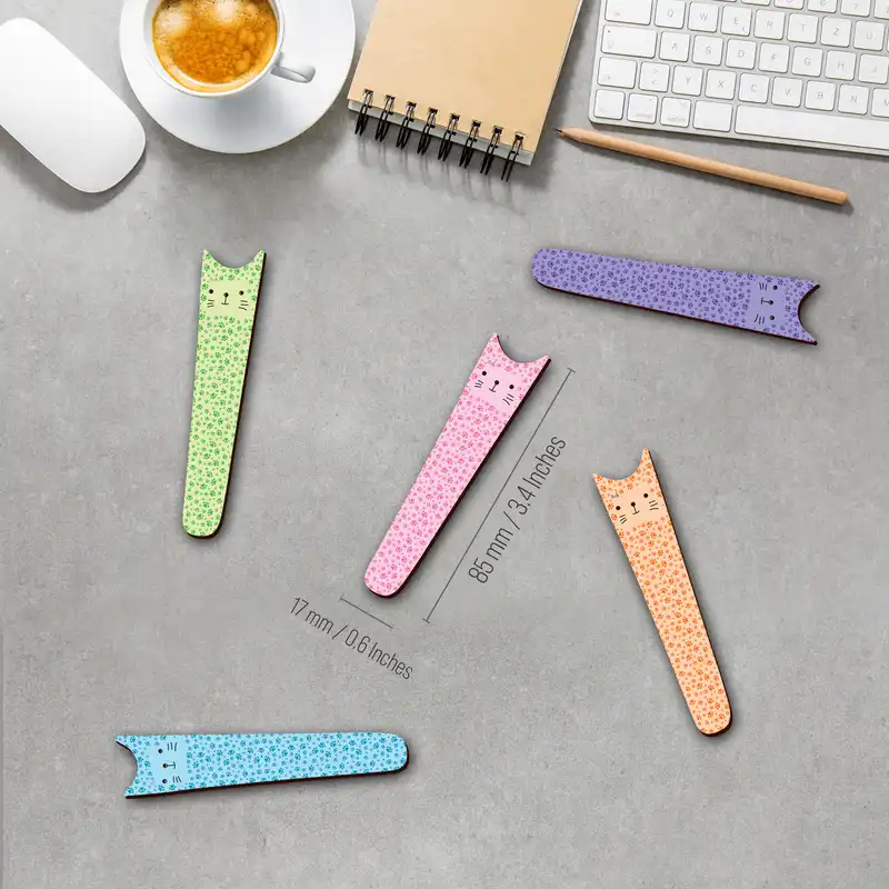 نشانگر کتاب مدل Bookland_Cat مجموعه 5 عددی