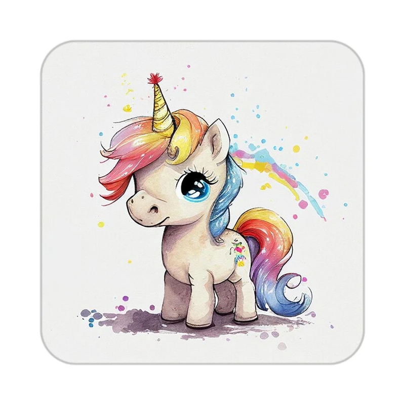 زیر لیوانی کاکتی طرح اسب تک شاخ و یونیکورن مدل mp32192