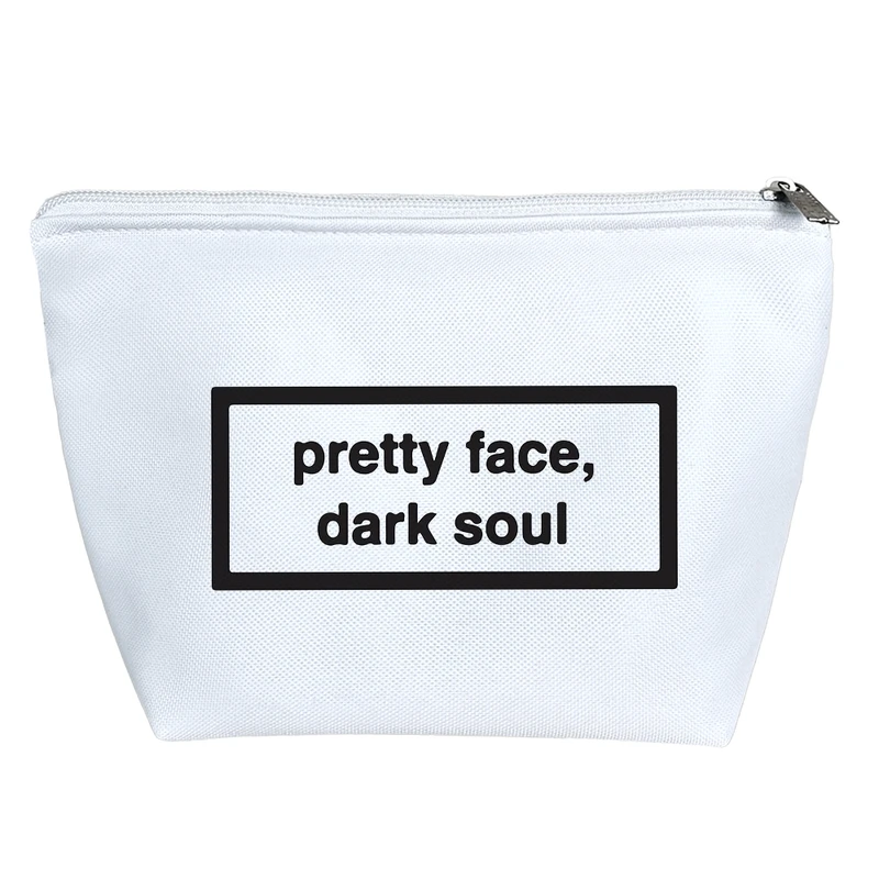 کیف لوازم آرایش دخترانه خندالو مدل متن نوشته کد 7813