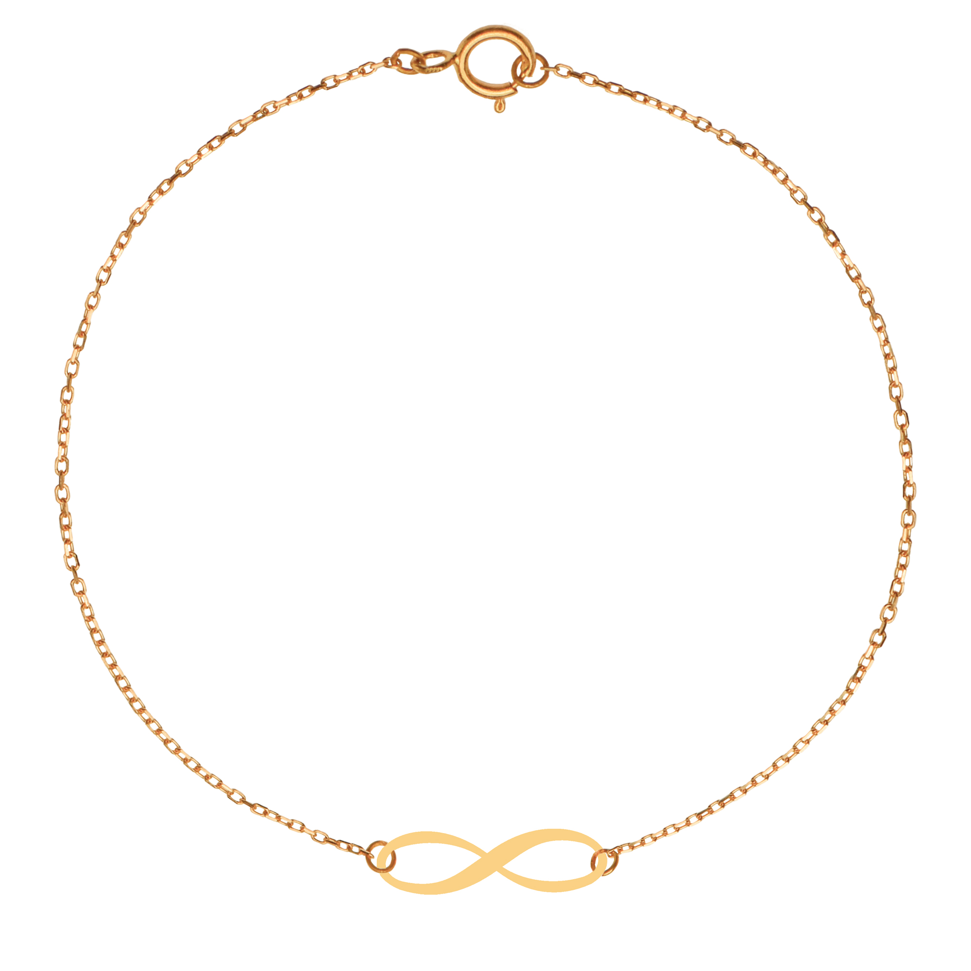 دستبند طلا 18 عیار زنانه کرابو طرح بینهایت مدل Kr102029