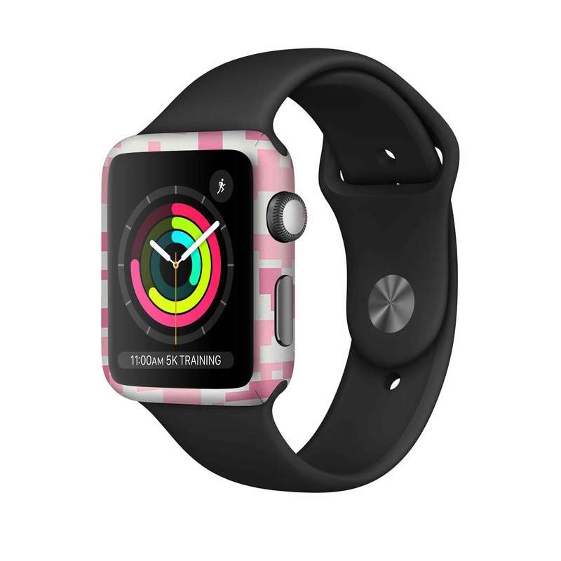 برچسب ماهوت طرح Army_Pink_Pixel مناسب برای اپل واچ Watch 3 42mm