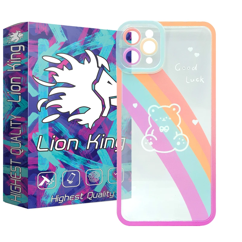   کاور لاین کینگ مدل خرس رنگین کمانی مناسب برای گوشی موبایل   اپل IPhone 11 pro Max