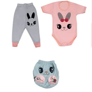 ست 3 تکه لباس نوزادی مدل KJ-SRT