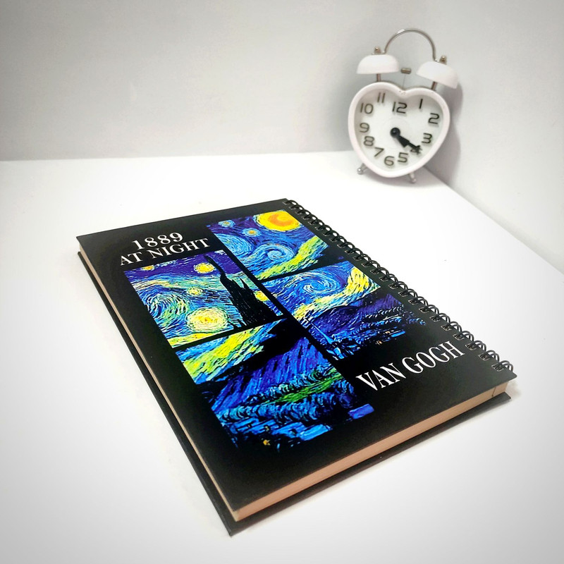 دفتر مشق 70 برگ مدل شب پرستاره کد LA5-380do