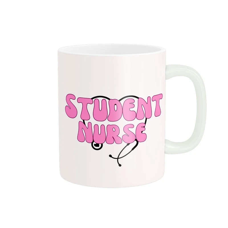 ماگ پاد آفرین مدل دانشجوی پرستاری و گوشی پزشکی به شکل قلب کد197