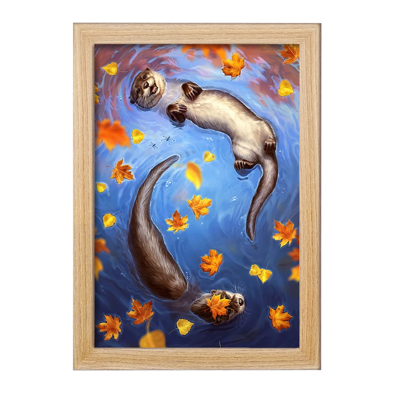 تابلو خندالو مدل سمور آبی کد F1237