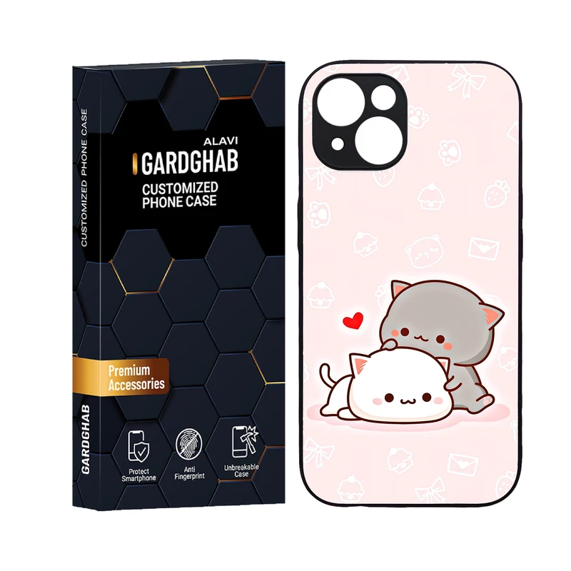 کاور گارد قاب علوی مدل دورژله ای عاشقانه مناسب برای گوشی موبایل اپل iPhone 14