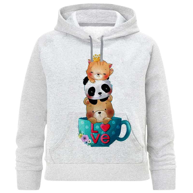 هودی دخترانه مدل حیوانات و فنجون A106