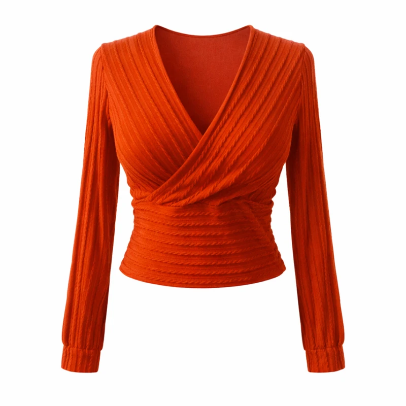 بلوز آستین بلند یقه هفت زنانه مدل باران کد ۹۰