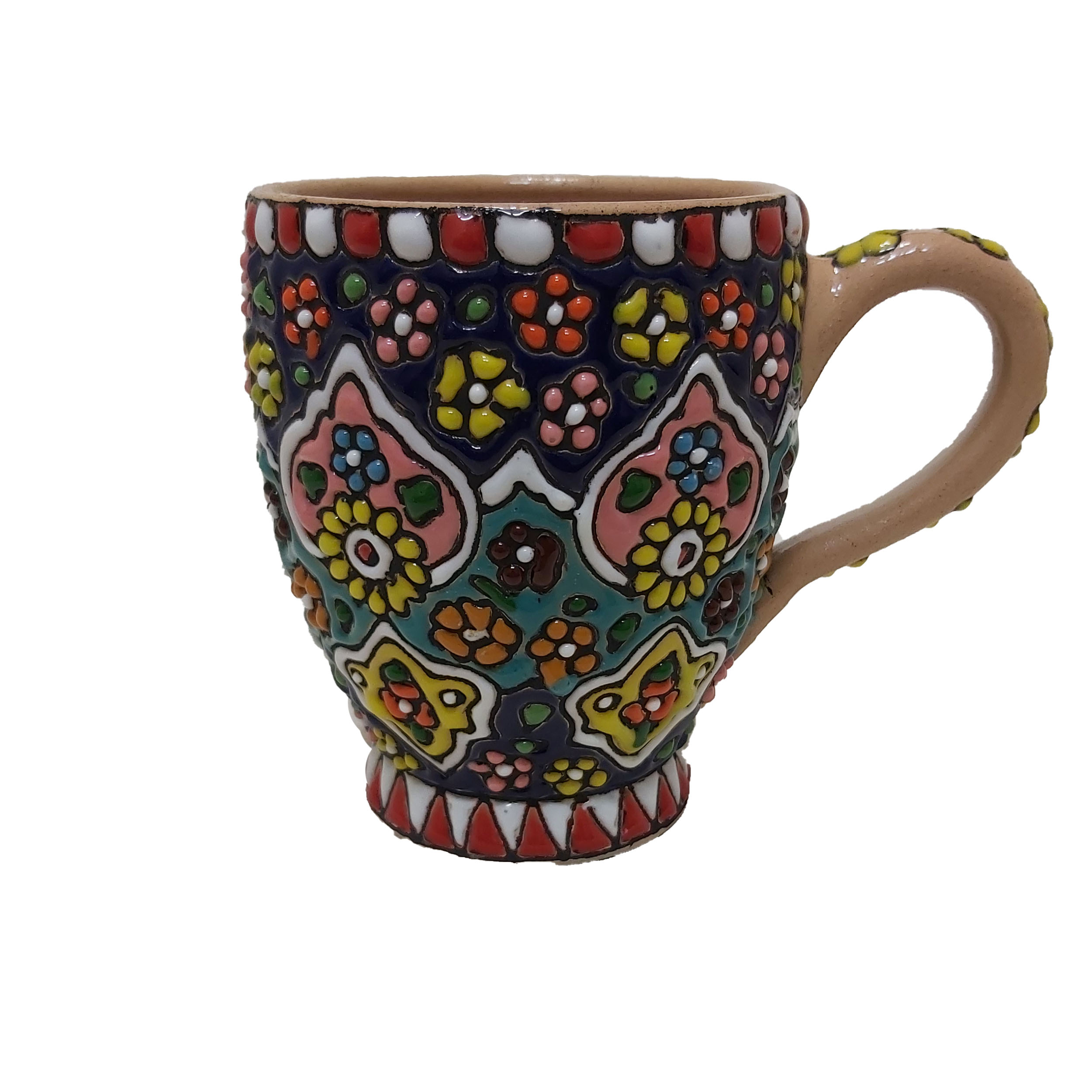 لیوان میناکاری سفالی کد SM99007