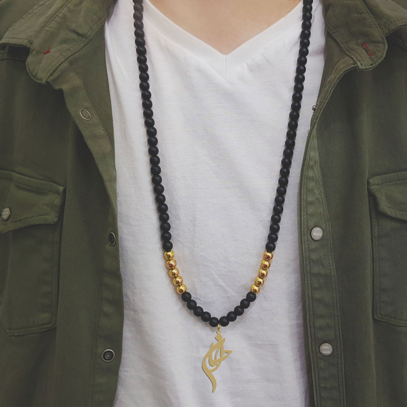 گردنبند نقره مردانه ترمه ۱ مدل احسان کد ma 1379