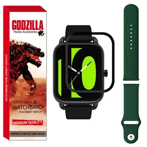 محافظ صفحه نمایش گودزیلا مدل GS-Sili-DK مناسب برای ساعت هوشمند هایلو RS4 به همراه بند