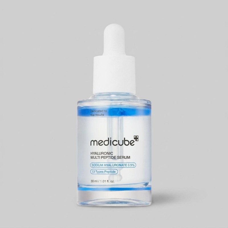 سرم آبرسان و جوانساز پوست مدیکیوب مدل Hyaluronic Multi Peptide مناسب برای انواع پوست حجم 30 میلی‌لیتر