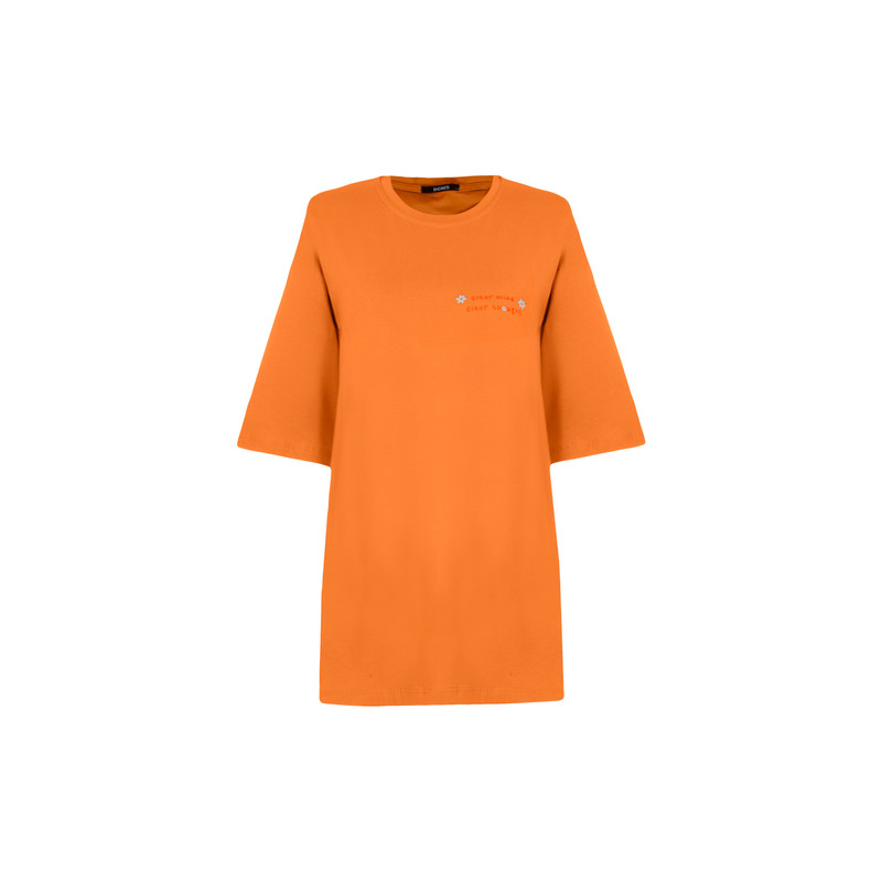 تی شرت لانگ زنانه بنیس مدل آمورا رنگ نارنجی