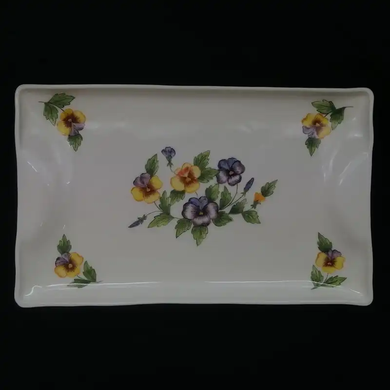 سینی سرامیکی هیوا طرح بنفشه کد 10912974