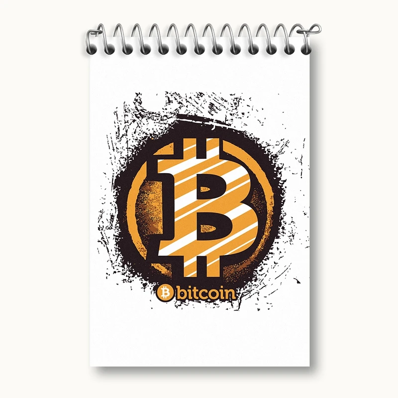 دفتر یادداشت 50 برگ خندالو مدل بیت کوین (Bitcoin) کد F1639