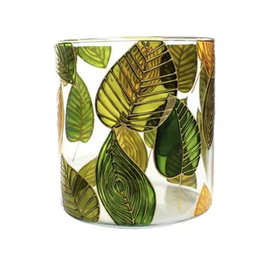 جاشمعی شیشه ای مدل برگ کد 22