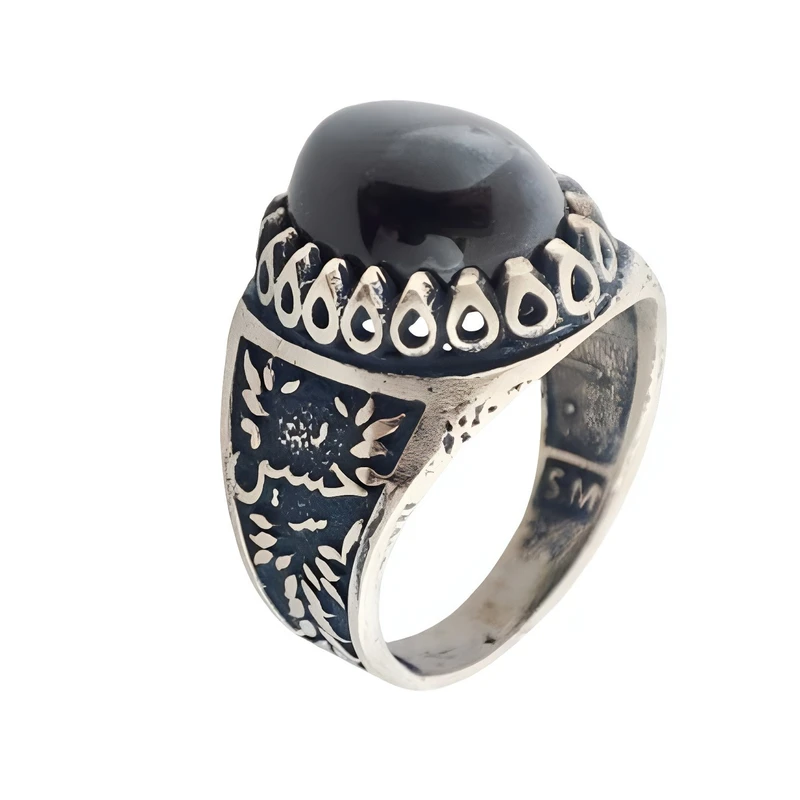 انگشتر مردانه مدل عقیق خراسان q073